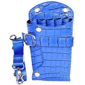 Schaar Holster Leren Kappersgereedschapstas met Riem for Kappers(Blue)