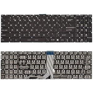 US AR Arabisch verlicht toetsenbord voor MSI voor MS-16JD 16JE 16JF 16P6 16U1 16U4 1799 Engels V143422AK V143422KK1(US White No Backlit)