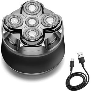 MAXILISSE Hoofdscheerapparaat voor mannen, oplaadbaar met drijvende en onafhankelijke koppen, roestvrijstalen messen, ergonomische comfortabele grip, vervangende kop voor scheerapparaat, beschikbaar