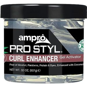 Ampro Pro Styl Curl Enhancer - Gel Activator met kokosolie om spoelen en golven te hydrateren en te definiëren - Helpt de haarschacht te beschermen en te hydrateren - temt en geeft glans aan Tresses
