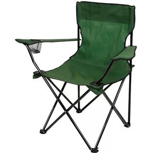 Outdoor Stoelen Campingstoel Klapstoel Camping Klapstoel Met Armleuningen Draagbare Bank Voor Vissen Strand Tuin Toeristische Lounge Kruk Klapstoelen Kampeerstoelen ( Color : Grün , Size : 50*50*80cm