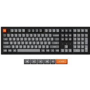 Keychron K10 MAX Draadloos Mechanisch Toetsenbord, 2,4 GHz/Bluetooth/USB-C, witte LED, QMK/VIA, Programmeerbare Macro's, Hot-swap, PBT Keycaps, Per Mac Windows, Super Red Switch