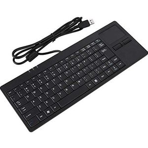 Wendry Bedraad USB Touchpad Toetsenbord Met Ingebouwde HUB-poort - 82-Key Mute Ultradun Voor Notebook/Bureau