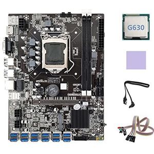 AMIUHOUN B75 ETH Mijnbouw Moederbord 12XUSB+G630 CPU+ Kabel+Lichtschakelaar Kabel+Thermische Pad B75 USB BTC Mijnbouw Moederbord