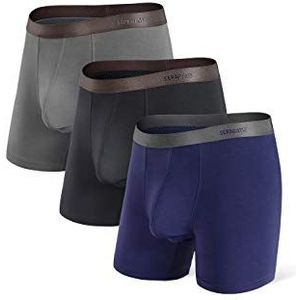 Separatec Heren Boxershorts Ondergoed bamboe vezel Comfortabele Retro Shorts Elastisch Zacht Classic Fit Ondergoed Trunks