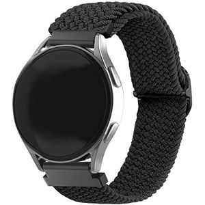 Strap-it Samsung Galaxy Watch 6-40mm verstelbaar geweven bandje (zwart)