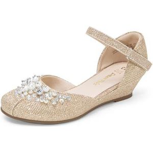 DREAM PAIRS - SDFL2414K - Ballerina's - Goud-Glitter