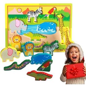 Dierenpuzzels voor peuters | Educatieve Montessori-puzzels voor kinderen ouder dan 1 jaar | Kinderen Fijne motoriek Speelgoed voor kinderkamer en centrum voor vroeg leren Artsim