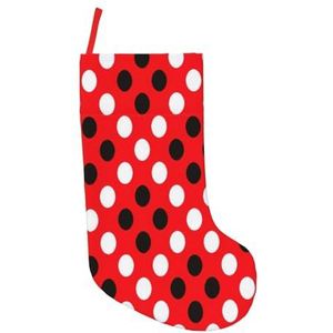 Rood Wit Polka Dot Print Kerst Kousen,Vakantie Party Decoraties