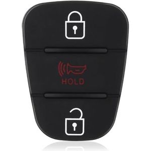 Autosleutel Hoesje 3 Knoppen Afstandsbediening Autosleutel Shell Fob Rubber Pad Voor Hyundai Voor Solaris Voor Accent Voor Tucson L10 L20 L30 IX35 Sleutel Case Autosleutel beschermhoes(3)