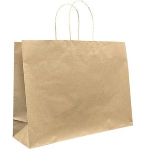 Geschenkzakken 50 stuks papieren zak blanco kleding cadeau geschenkverpakking bruine koe lederen papieren hand boodschappentas handtas geschenkdoos (kleur: bruin, maat: 42 x 13 x 31)