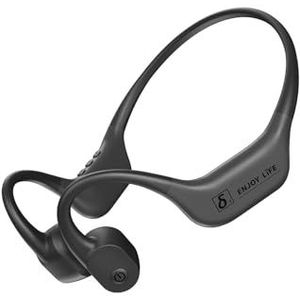 S+ Bone Conduction hoofdtelefoon, MP3 Play ingebouwd 64 GB geheugen - ultralichte open-ear bluetooth hoofdtelefoon voor sport, hardlopen, gym en fietsen (donkergrijs)