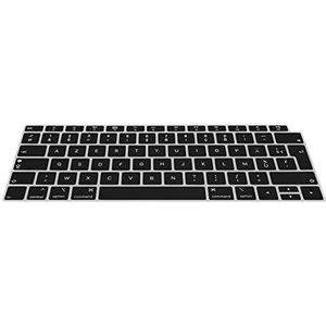 kwmobile Toetsenbordhoes Compatibel met Apple MacBook Air 13"" 2018 2019 2020 A1932 - AZERTY (Frankrijk, België) Lay-out Toetsenbord Cover Siliconen Skin - Zwart