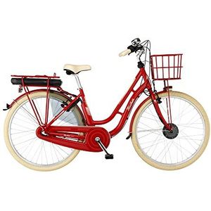 Fischer E-Bike Retro 2.0, elektrische fiets, glanzend rood