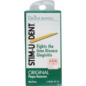 Stim-U-Dent Plaat Removers 12 verpakkingen van 25 Picks/Pack (300 Picks) - Mint Flavor by Stim-U-Dent