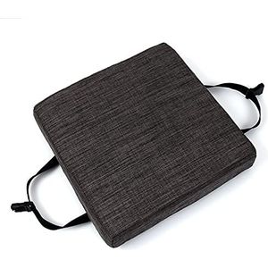 GGoty Dikke 5/8 cm stoelkussen pad, vierkante eetkamerstoel kruk zitkussens antislip zitkussen mat voor thuis school stoel kruk (30x30x5cm, donkergrijs)
