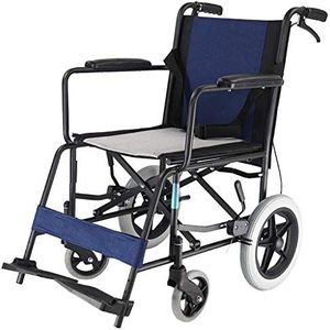 Rolstoel, draagbare lichtgewicht snel opvouwbare dubbele rem dubbellaags versterkt stalen frame luchtband gehandicapten/ouderen duwscooter, draagbaar