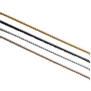 2/2,5/3 mm roestvrijstalen kralenketting zonder hanger Verschillende lengtes Herenkettingen Dameskettingen (Color : 3mm Rose Gold_90cm)