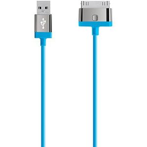 Belkin Oplaad-Sync-kabel (30-pins aansluiting, 2m) voor Apple iPod/iPhone/iPad blauw