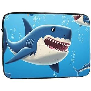 Shark Laptophoes voor dames, slanke laptophoes, schokbestendig, beschermend, laptophoes, lichtgewicht, laptophoes, laptophoes, 17 inch