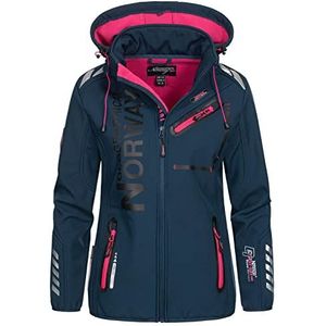 Geographical Norway Softshell waterdicht outdoor sportjack voor dames - blauw - Medium