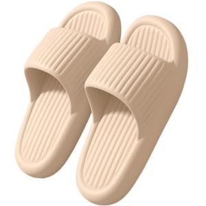 fengqingyunyan0304 Slide, comfortabele pantoffels voor mannen en vrouwen – zachte sandalen voor thuis voor comfort binnen en buiten, voor heren, Beige, 40 EU