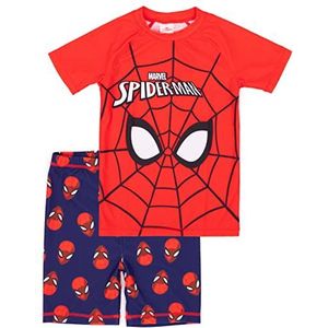 Marvel Spider-Man Badpak Jongens Kinderen Tweed Stuk Top Shorts Badpak 5-6 jaar