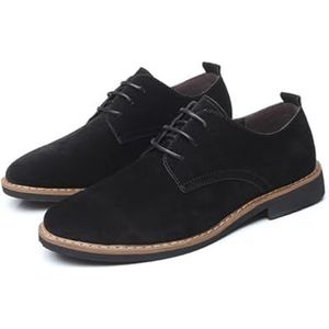 Dcbdx Fluwelen herenschoenen, herenschoenen, ademende veterschoenen, modieuze loafers en elegante wandelschoenen.,zwart,38 EU