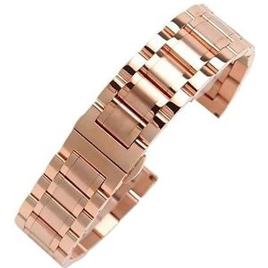 20 22 mm roestvrijstalen horlogeband metalen horlogeband geschikt for Huawei GT-2-3-Pro 46m geschikt for Samsung Galaxy geschikt for Amazfit GTR heren damesarmband(Rose Gold,18mm)