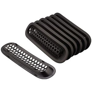 Grill Grilles Trim Inserts ABS Front Grill Mesh Racing Grille Kit Voor Jeep Voor Wrangler JK 2007-2017 Front Grill(Matte black)