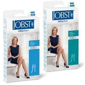 Jobst Ultra Sheer 1 AG-regular zonder kant zwart sieraad noppen maat VI CCL 1