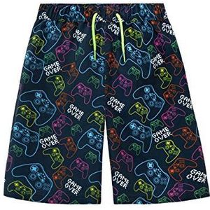 Harry Bear Gaming zwemshorts voor jongens, zwart, 158 cm