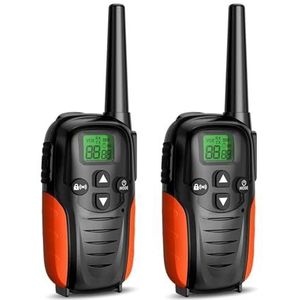 2 Stuks Draagbare Walkie-talkies For Kinderen, Buiten, Tweerichtingsradio, 6 Km Ontvanger, Walkie-talkie, Radio, Speelgoed Duidelijke Stemoverdracht(Orange)