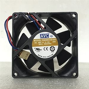 8025 DA08025B48U 48V 0.14A 3-wire 4pin dual ball PWM service radiator fan