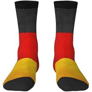 Duitse vlag comfortabele halfhoge sokken voor mannen en vrouwen - modieuze volwassen sokken, verhoog je stijl., Duitsland Vlag, Eén Maat