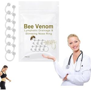 Bijengif neusring voor lymfedrainage, bijengif lymfedrainage en afslankende neusring voor dames en heren (7 stuks)