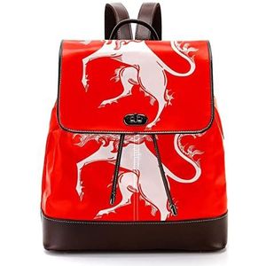 Gepersonaliseerde casual dagrugzak tas voor tiener eenhoorn rode schooltassen boekentassen, Meerkleurig, 27x12.3x32cm, Rugzak Rugzakken