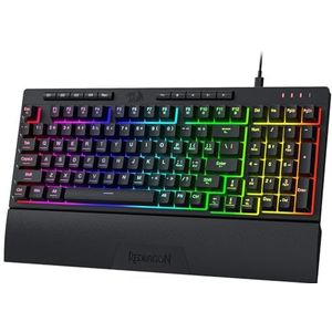 Redragon K515 SHIVA - RGB Membraan Gaming Toetsenbord - 98 Toetsen - Afneembare Polssteun
