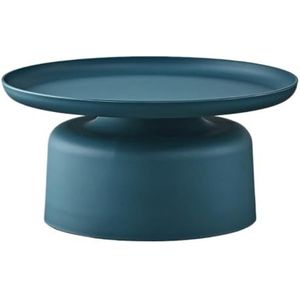 Bijzettafels Nordic eenvoudig klein koffiehuis met bank bijzettafel moderne balkon erker ronde tafel slaapkamer hoektafel voor Levende Vergaderruimte (Color : Azul, Size : F)