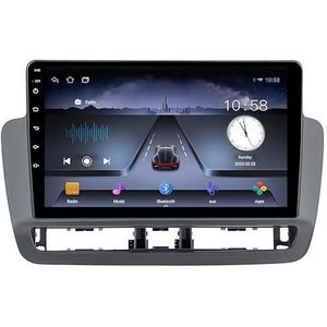 Android Double Din autoradio voor Seat Ibiza 6j 2012-2015, 9 inch touchscreen stuurwielbediening spiegelverbinding met Bluetooth en navigatie,4 Core Wifi 1G+16G