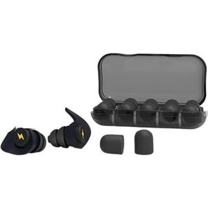 1 paar siliconen oordopjes en 5 paar spons oordopjes voor slaap ruisonderdrukking ruisonderdrukking geluidsisolatie verminderen storingen (zwart)