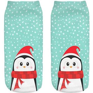Ferocity Nikolaus dag Kerstmis cadeau grappige sokken sneaker halve sokken kousen sportsokken sokken sokken met motief [001], Penguin 2,