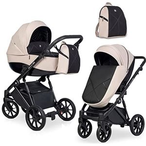 Kinderwagenset tot 22 kg Isofix en babyzitje Optioneel Brano Pro by SaintBaby Sand 05 3-in-1 met babyzitje