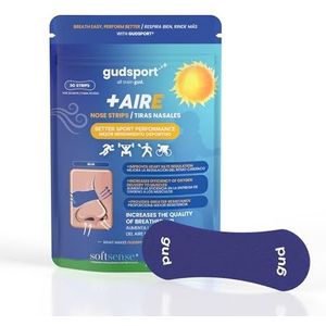 gudslip ZZZ Gudsport-neusstrips – Gudslip – verbetert de ademhaling tijdens het sporten. Verhoogde luchtcirculatie en zweetbescherming.