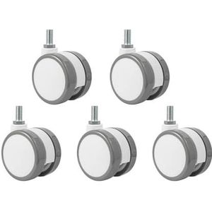 5 stuks/set, 2,5 inch stoelwiel, veiligheidswiel of schroef, universeel accessoire voor riemschijf met rem (universele schroef)