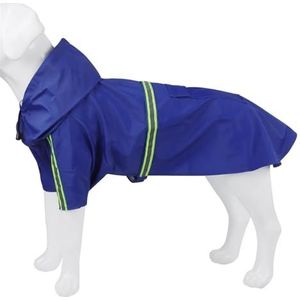 Hondenregenjas Kleding Tweebenige mantel Riancoat Dikke en stevige stof Geschikte maat Goede helderheid (Color : Blue RainCoat, Size : XXXL)