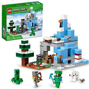 LEGO Minecraft The Frozen Peaks 21243, Cave Mountain Set met Steve, Creeper, Geitfiguren & Accessoires, ICY Biome Speelgoed voor Kinderen Leeftijd 8 jaar oud