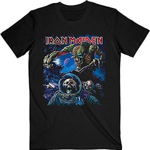 Iron Maiden T Shirt Final Frontier Band Logo nieuw Officieel Mannen Zwart