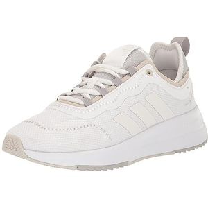 adidas Women's Fukasa Run Sneaker, White/Zero Metallic/Grey, 11