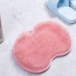 Apple-vormige wandgemonteerde TPE-voetpad met zuignap, vaste voetmassagepad voor persoonlijke reiniging, voetwas-badborstel